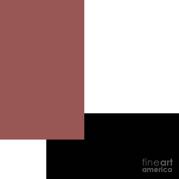 Andee Design Abstract Poster featuring the digital art Marsala Minimalist Square 6 by Andee Design