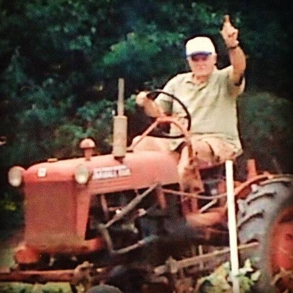  Poster featuring the photograph May Of My Dads Loves..tractor & Lsu!! by Sharon Wasson