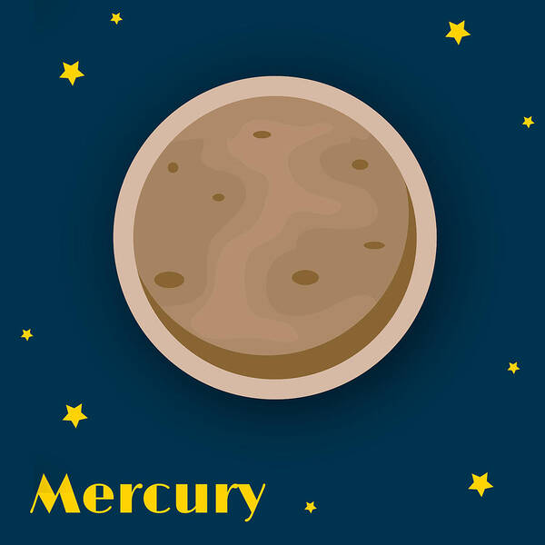 Mercury Poster featuring the digital art Mercury by Christy Beckwith