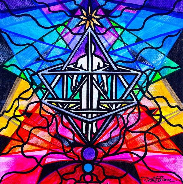 Vibration Poster featuring the painting Merkabah by Teal Eye Print Store