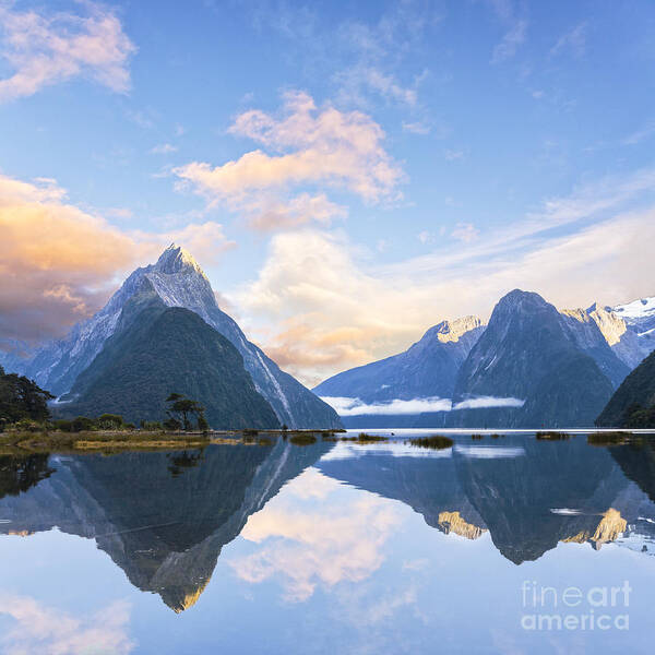 Colour Poster featuring the photograph Milford Sound New Zealand by Colin and Linda McKie