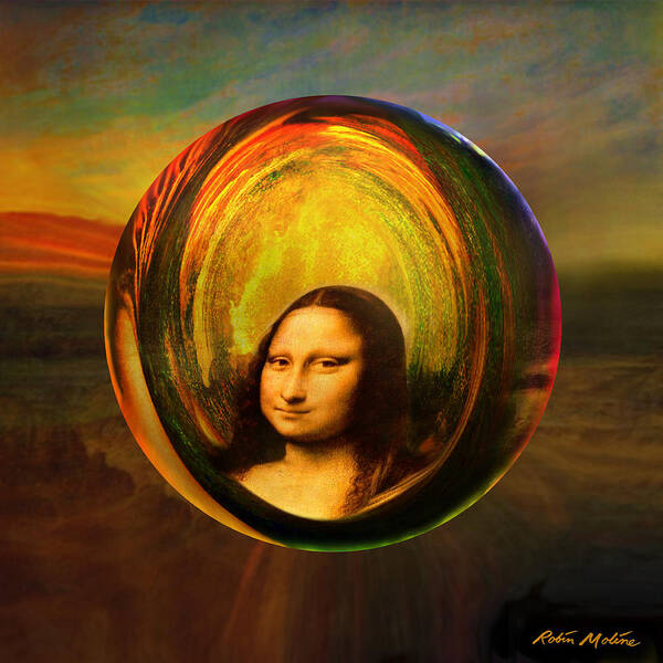Mona Lisa Poster featuring the painting Mona Lisa Circondata by Robin Moline