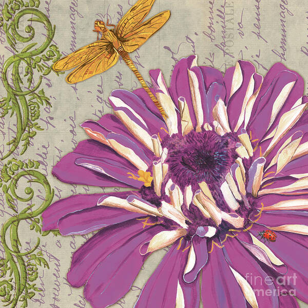 Floral Poster featuring the painting Moulin Floral 2 by Debbie DeWitt