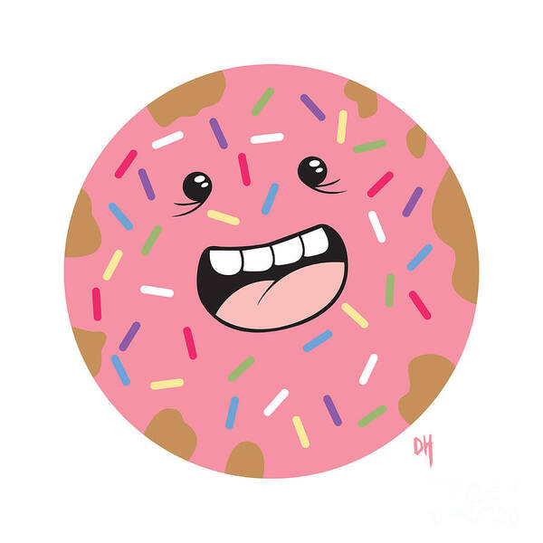Donut Poster featuring the digital art Mrs. Donuts by Dawn Houston