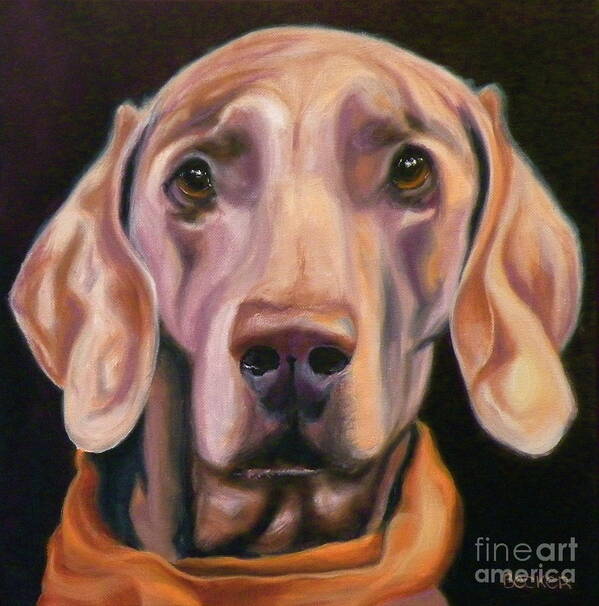 Dog Poster featuring the painting My Kerchief by Susan A Becker