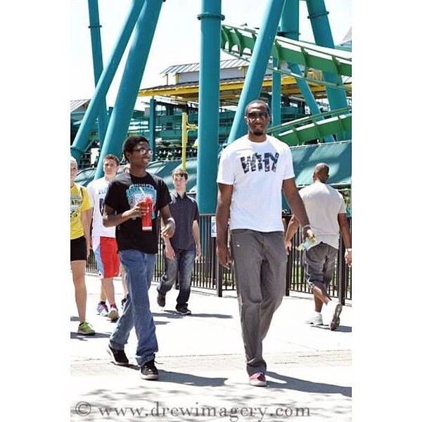 Tbt Poster featuring the photograph My Little Brother And I At Cedar Point by Brandon Harris