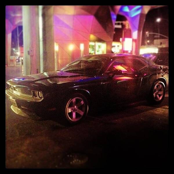 Dodge Poster featuring the photograph My New #whip #dodge #challenger #black by Thewinery Wine