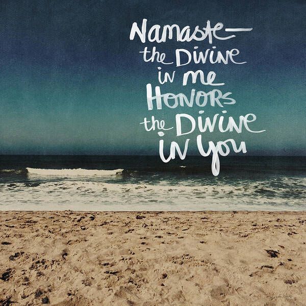 Namaste Poster featuring the photograph Namaste Waves by Linda Woods