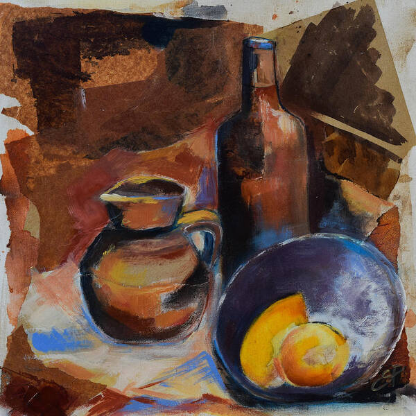 Still Life Poster featuring the painting Still Life Sepia by Elise Palmigiani