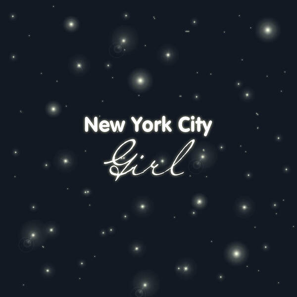New York City Girl Poster featuring the digital art New York City Girl by Pati Photography