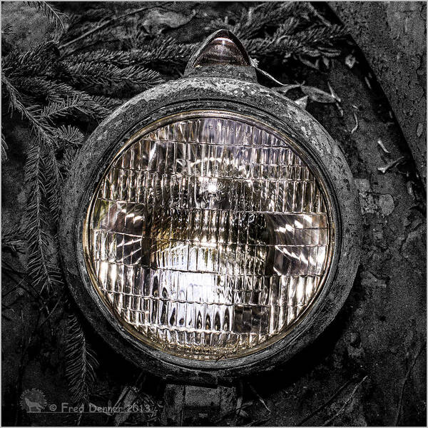 Truck Poster featuring the photograph Nobody's Truck Headlight by Fred Denner