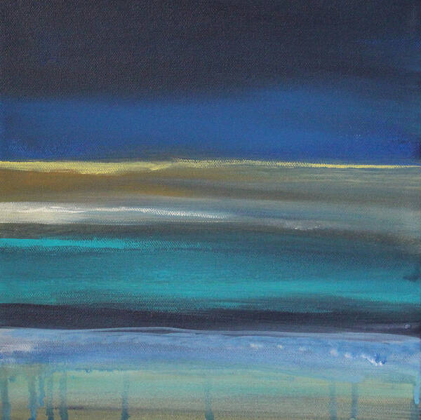 Abstract Painting Poster featuring the painting Ocean Blue 2 by Linda Woods