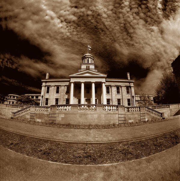 Sepia Toned Poster featuring the photograph Old Capitol by Jamieson Brown