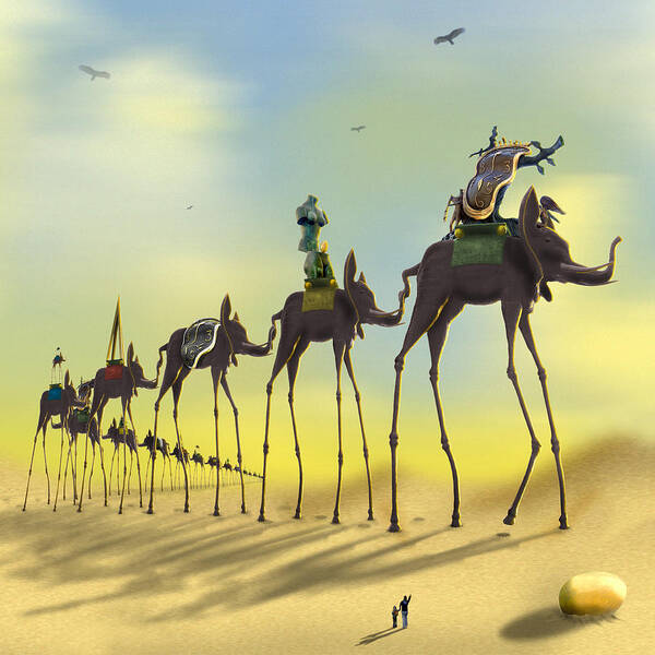 Surrealism Poster featuring the photograph On the Move 2 Without Moon by Mike McGlothlen