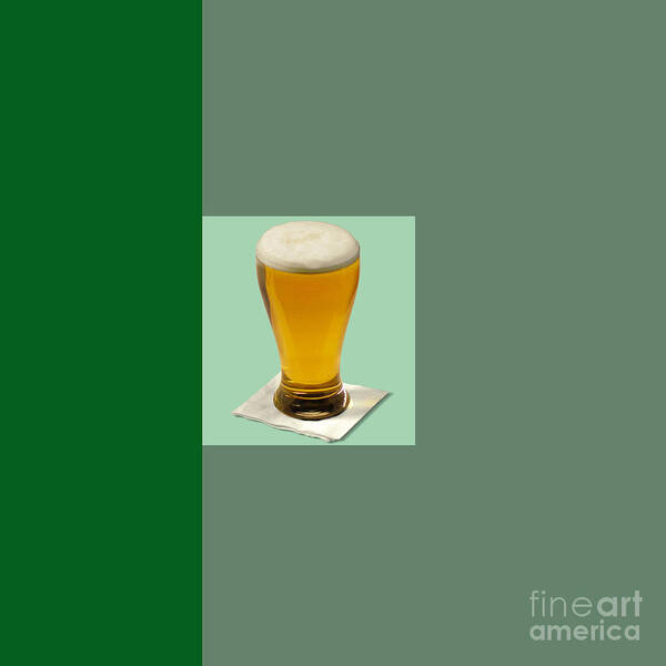 Digital Art Poster featuring the photograph First Beer on The Wall by Tina M Wenger