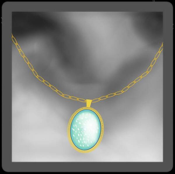 Jewelry Poster featuring the digital art Opal Necklace by Carol Shoemaker