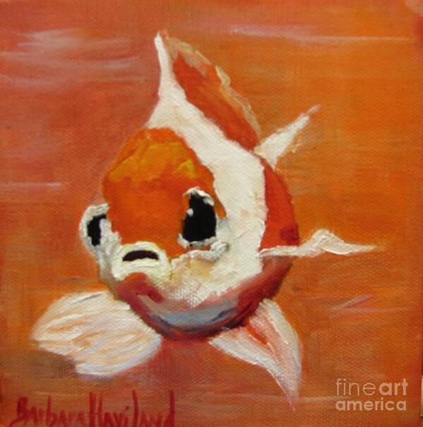 Goldfish Poster featuring the painting Orange Goldfish by Barbara Haviland