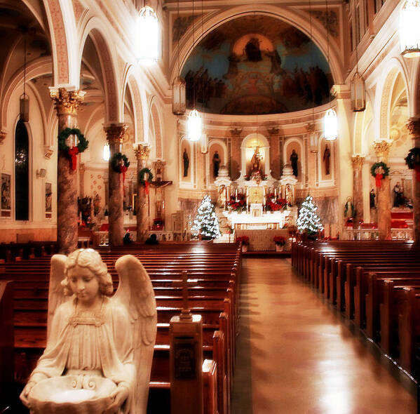 Our Lady Of Mount Carmel Church Poster featuring the photograph Our Lady Of Mount Carmel Church At Christmas by Aurelio Zucco