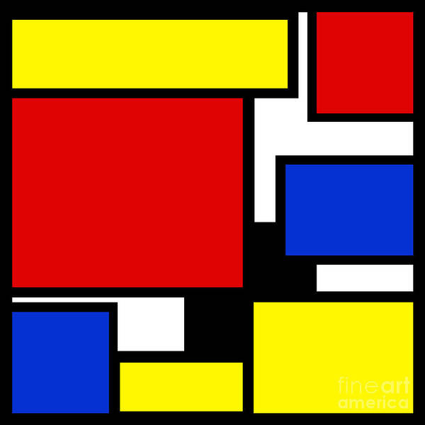 Andee Design Abstract Poster featuring the digital art Partridge Family Abstract 3 C Square by Andee Design