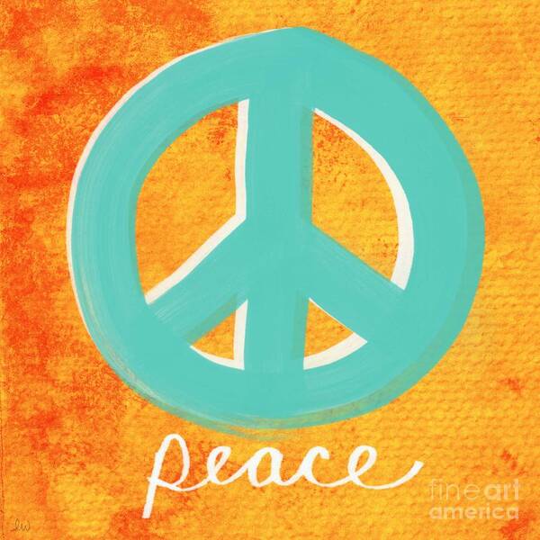 Peace Poster featuring the painting Peace by Linda Woods