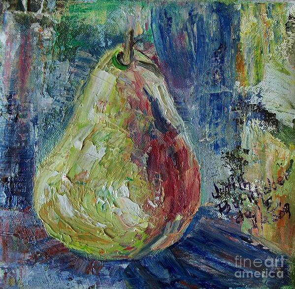 Pear Poster featuring the painting Pear - SOLD by Judith Espinoza