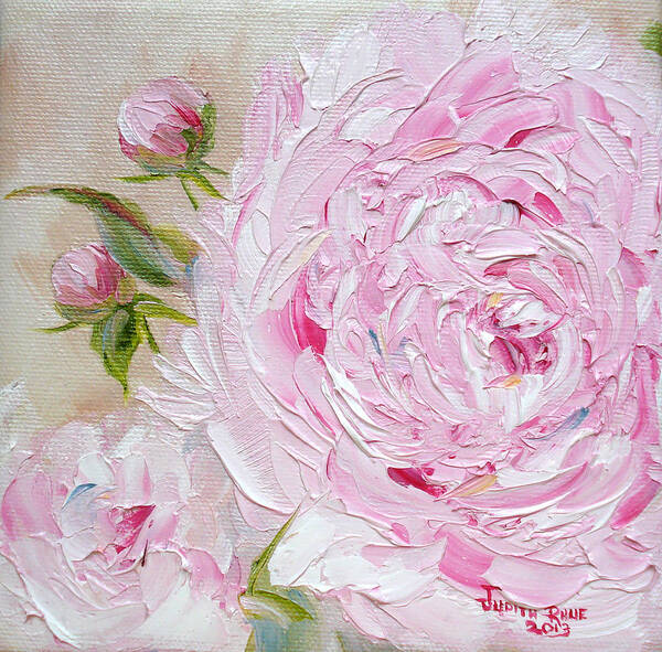 Peony Poster featuring the painting Peony by Judith Rhue