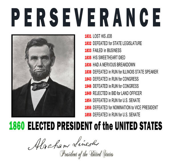 PERSEVERANCE of ABRAHAM LINCOLN Poster by Daniel Hagerman