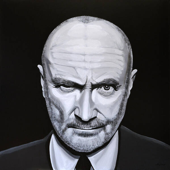 Phil Collins Poster featuring the painting Phil Collins by Paul Meijering