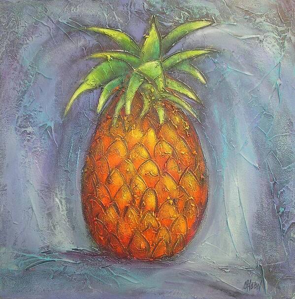 Pineapple Poster featuring the painting Pineapple Fruit Painting by Chris Hobel