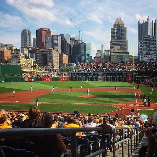 Roadtrip2014 Poster featuring the photograph Pnc Park by Angela Davis