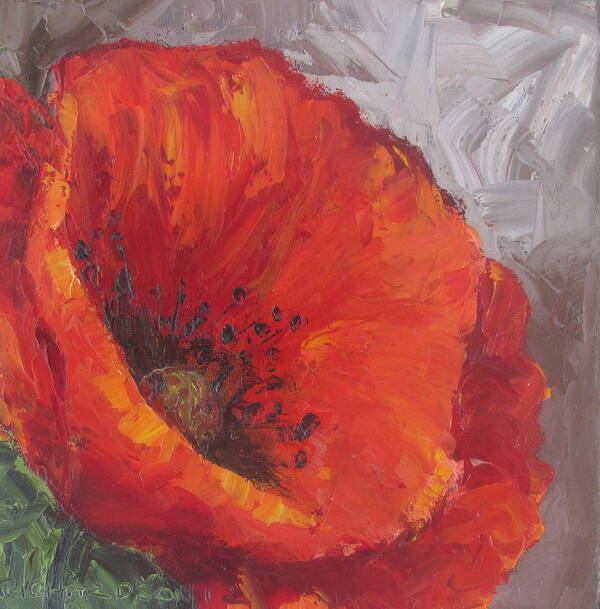 Poppy Poster featuring the painting Poppy1 by Susan Richardson