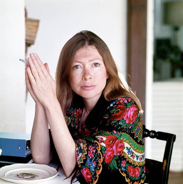 Joan Didion Poster featuring the photograph Portrait Of Joan Didion by Henry Clarke