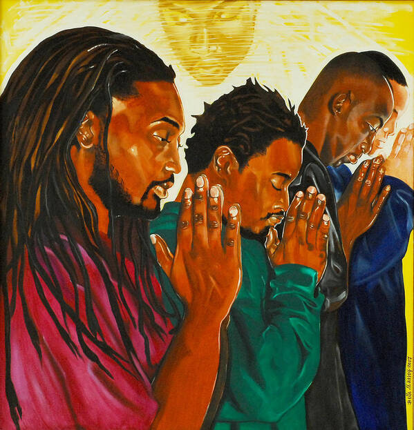 Men Praying To God Poster featuring the painting Prayers That Availeth Much by Belle Massey