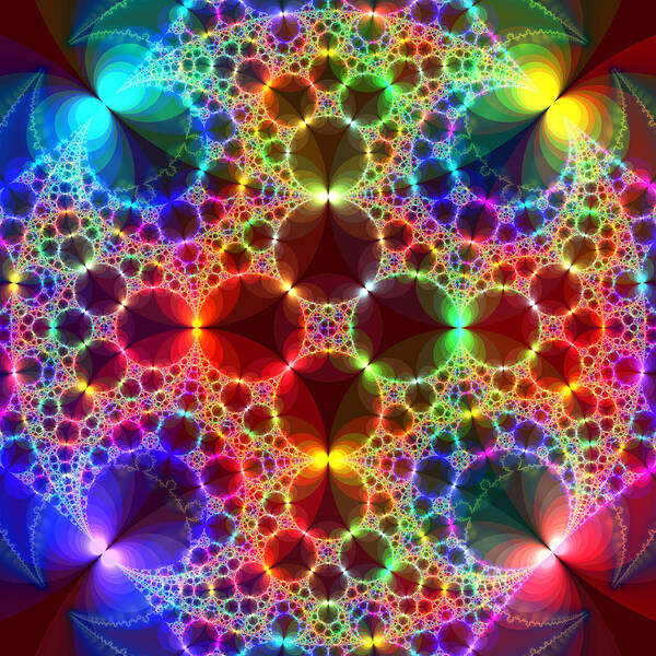 Fractal Poster featuring the digital art Prism Bubbles by Tammy Wetzel