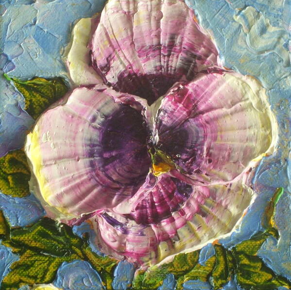 Purple Poster featuring the painting Purple Pansy by Paris Wyatt Llanso