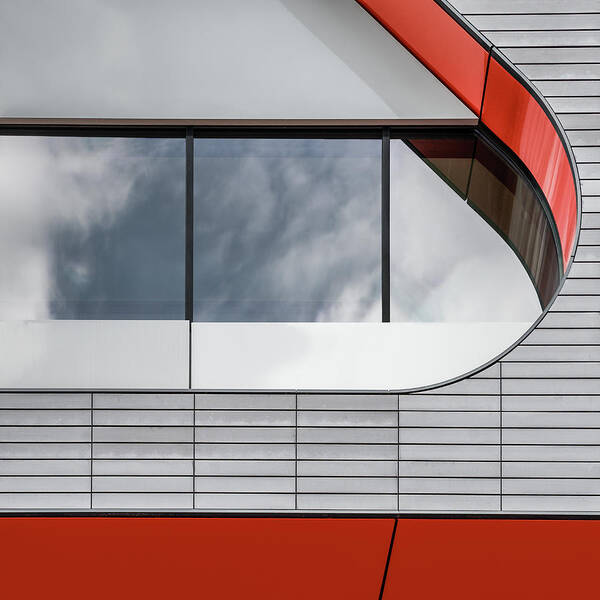 Architecture Poster featuring the photograph Red Accents by Luc Vangindertael (lagrange)