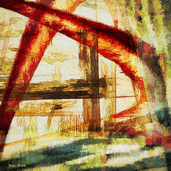 Abstract Poster featuring the photograph Red Arches by Don Vine