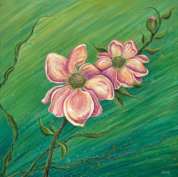 Floral Poster featuring the painting Remember My Spirit by Tanielle Childers