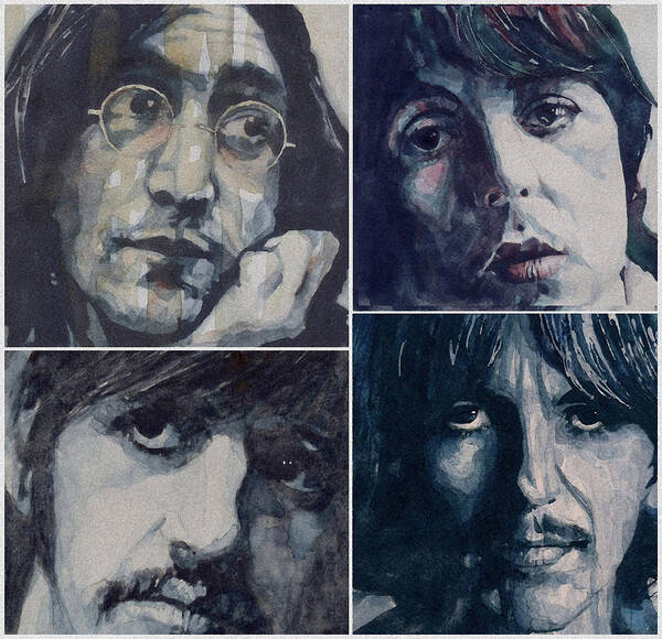 The Beatles Poster featuring the painting Reunion by Paul Lovering