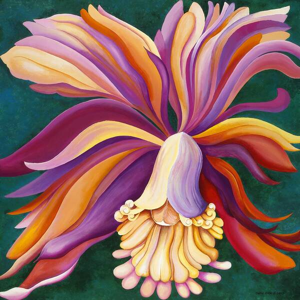 Orchid Poster featuring the painting Ribbon Orchid by Carol Sabo
