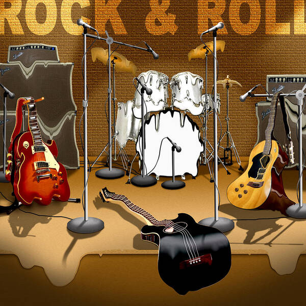 Rock And Roll Poster featuring the photograph Rock and Roll Meltdown by Mike McGlothlen
