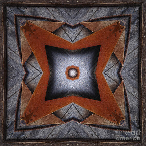 Kaleidoscope Poster featuring the photograph Rust Iron and Wood by Barbara R MacPhail