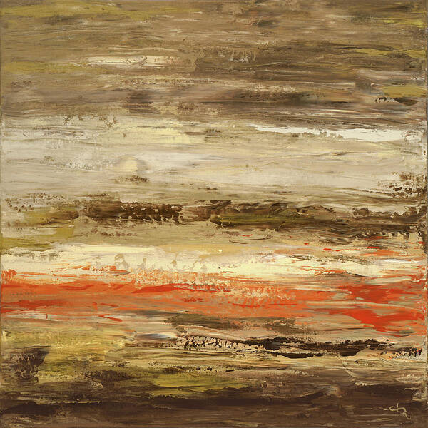 Abstract Poster featuring the painting Rusty by Tamara Nelson