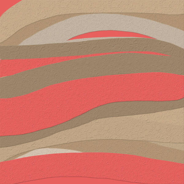 Sunset Abstract Poster featuring the painting Sahara Sunset by Bonnie Bruno