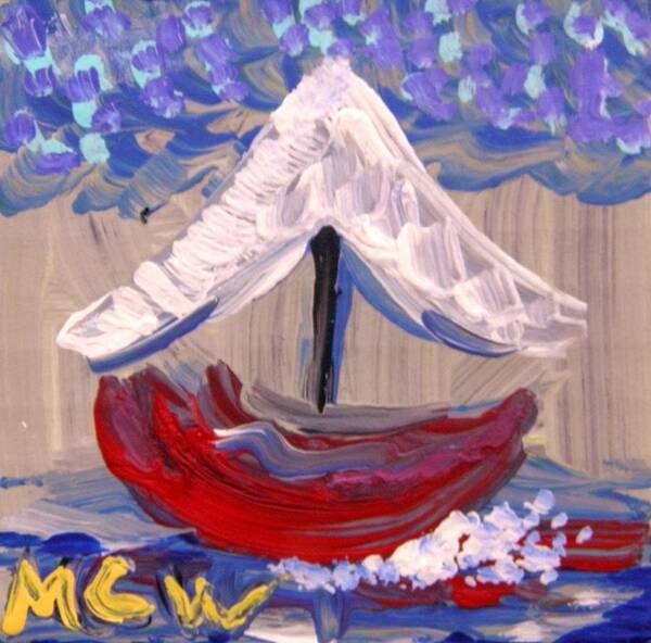 Sail Boat Poster featuring the painting Sail Travel by Mary Carol Williams