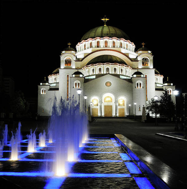 Tranquility Poster featuring the photograph Saint Sava Temple Serbia, Belgrade by © Karolos Trivizas