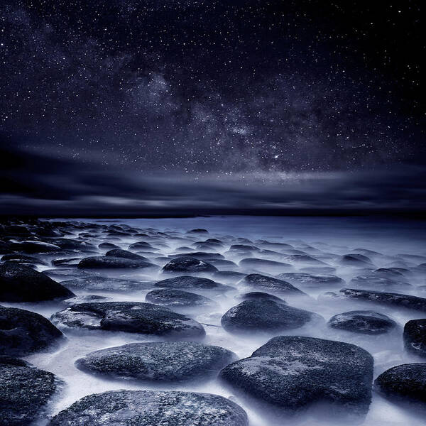 Night Poster featuring the photograph Sea of Tranquility by Jorge Maia