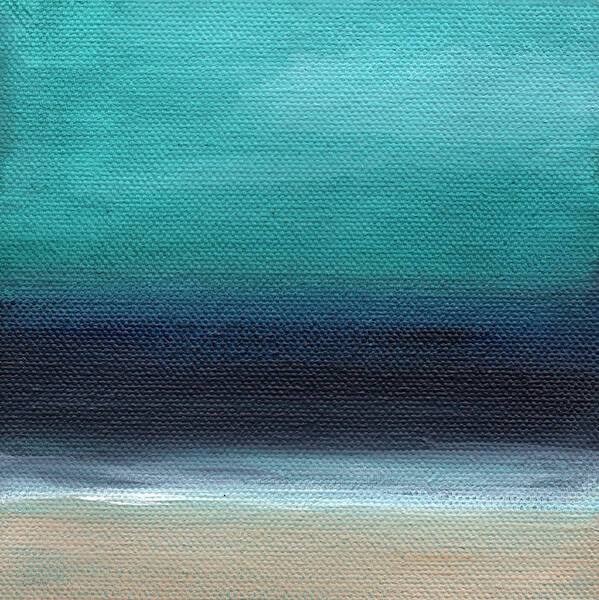 Beach Poster featuring the painting Serenity- Abstract Landscape by Linda Woods