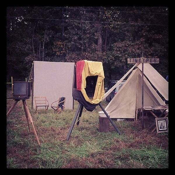 Collodion Poster featuring the photograph Setup While At Fort Branch This by Chris Morgan