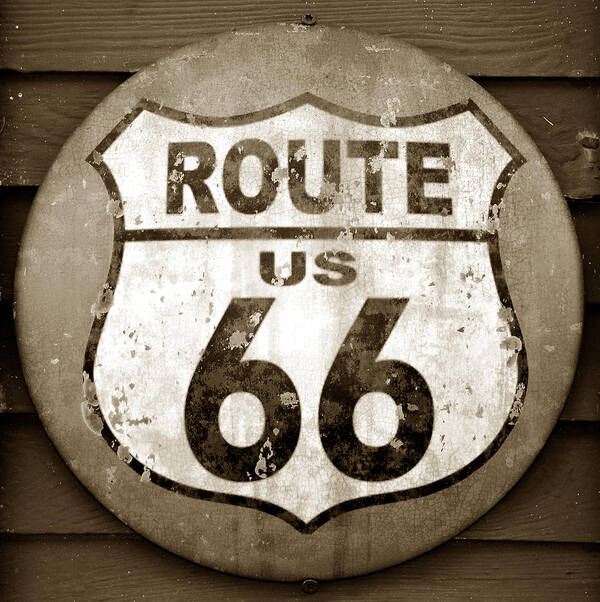 Route 66 Poster featuring the photograph Sign of the old road by David Lee Thompson